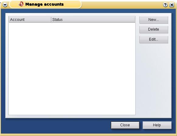 Manage accounts